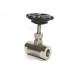 SS Needle Valve Screwed Round Body Stainless Steel 202.